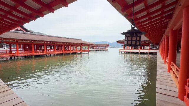 Itsukushima Shrine and the Floating Torii Gate on Miyajima Island, Hiroshima, Japan