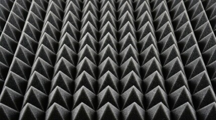 Fototapeta premium Acoustic foam pyramid panels for soundproofing studio walls, professional sound absorption material for recording booth, podcast room, and home theater audio treatment