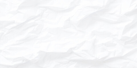 Obraz premium Crumpled white paper texture background with folds and creases abstract design element