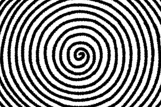Hypnotic Black and White Spiral Design, Optical Illusion Phone Wallpapers, Poster Designs, and Social Media Backdrops. Archimedean Spiral. 