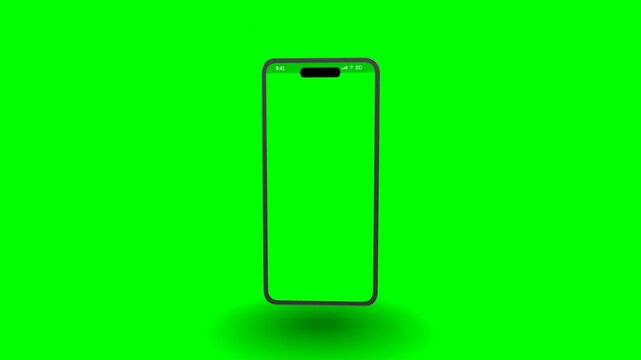 Smartphone Rotating and Flipping From Back View to Front Screen