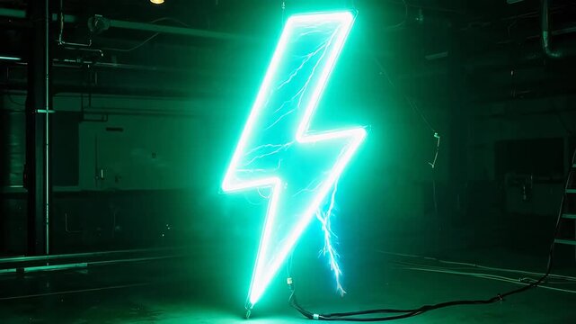 Tesla Coil Sparks with Neon Lightning
