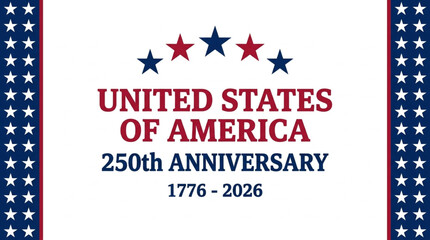 Obraz premium Commemorative Design Honoring the 250th Anniversary of the United States of America Founding