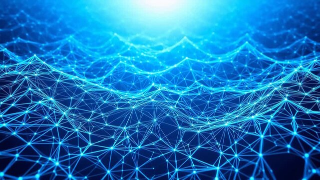 Blue digital network pattern