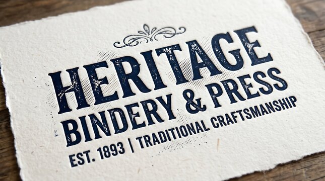 Heritage Bindery Press Business Card.