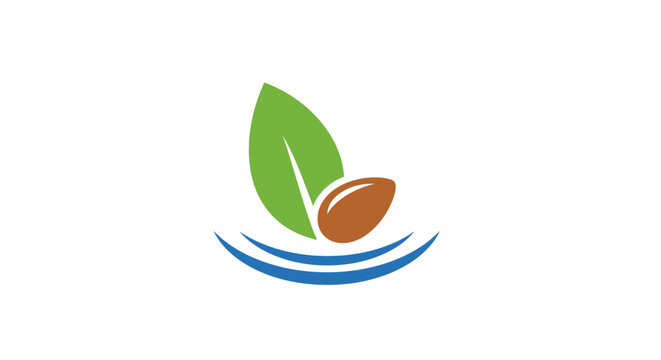 Healthy food logo representing freshness, nature, and the concept of wellness without commas