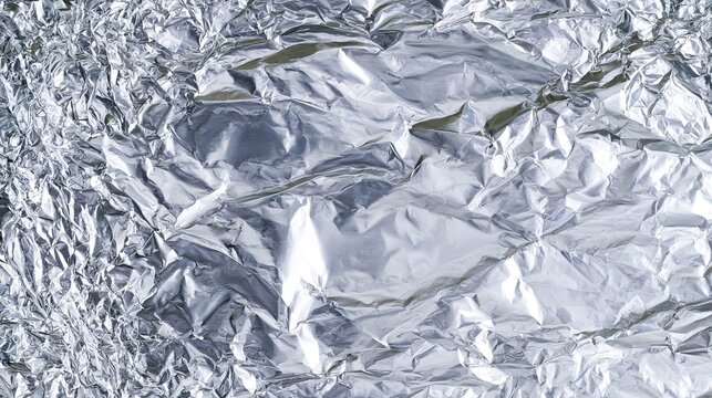 Crumpled aluminum foil texture background
