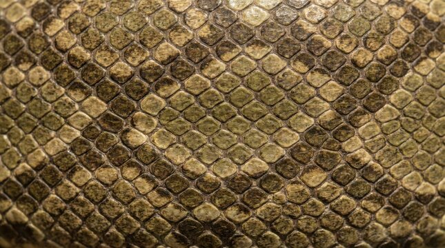 Detailed Close Up Texture of Python Snake Skin Pattern Natural Reptile Scales Background for Luxury Fashion Design and Wildlife Concept Photography