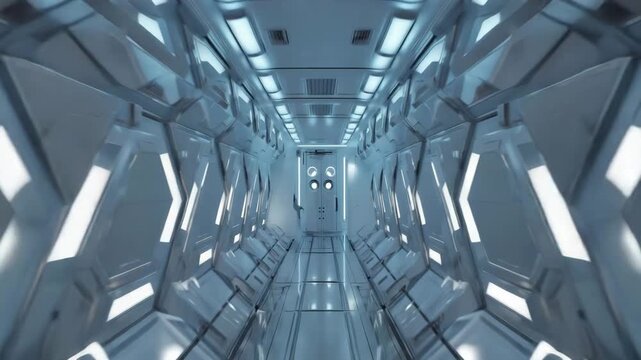 Futuristic Tunnel Video Footage Stock Video