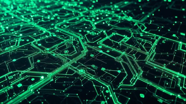 Green circuit board patterns