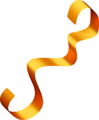 Fototapeta premium 3D golden serpentine ribbons icon