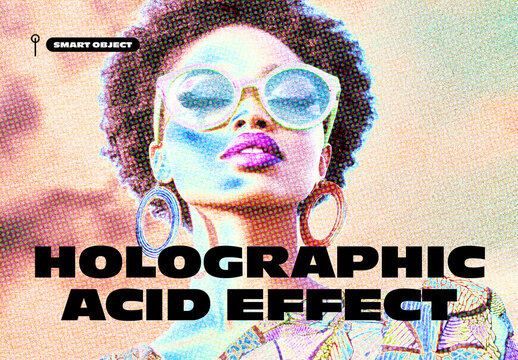 Holographic Acid Grain Photo Effect Template