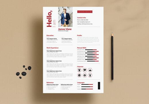 Resume Template Layout