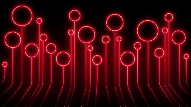 Glowing data technology black background Motion Graphic concept. animation