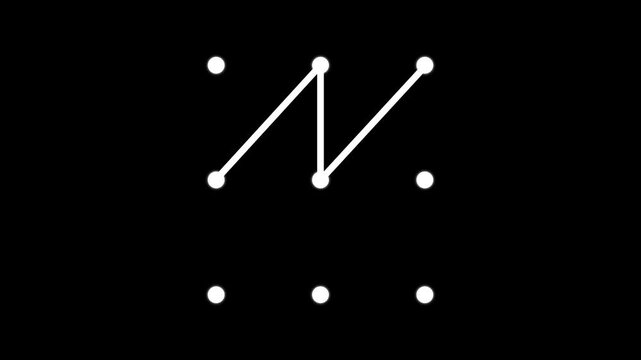 Security lock and unlock pattern icon animation. Lock to pattern icon showing a secure unlock motion animation.