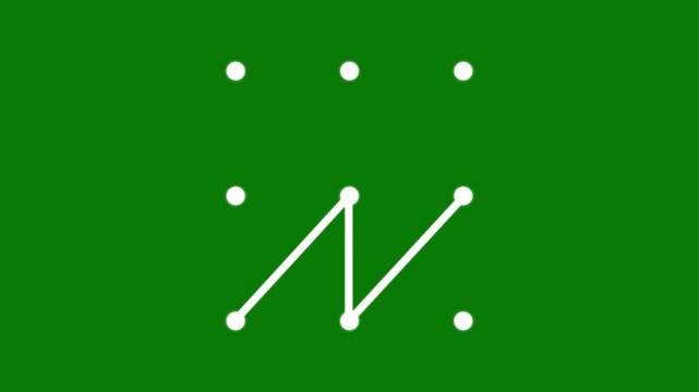 Security lock and unlock pattern icon animation. Lock to pattern icon showing a secure unlock motion animation.