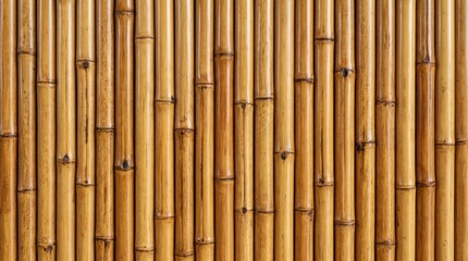 Naklejka premium Natural Bamboo Fence Texture Background for Eco Friendly Interior Design and Sustainable Architecture Projects High Resolution Vertical Wooden Pattern