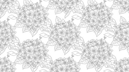 Obraz premium Hydrangea Blossom Pattern
