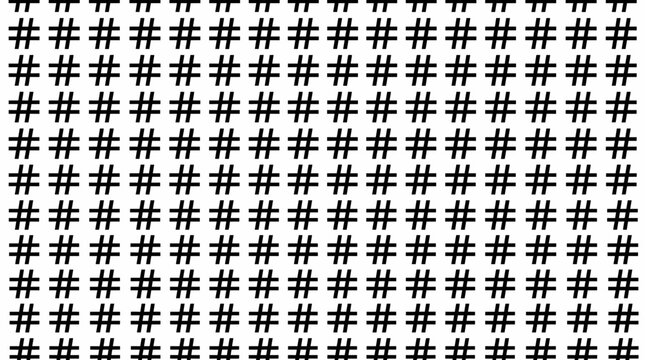 Hash symbol pattern