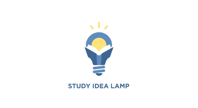 Conceptual logo showcasing education, enlightenment, and the brilliance of ideas and study