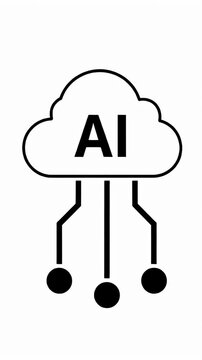 Cloud outline icon with letter A inside.