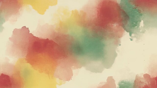 Abstract Colorful Watercolor Stain Texture Background Animation