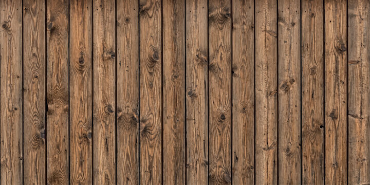 Old vintage wooden wall texture background with weathered brown plank surface and natural grain pattern