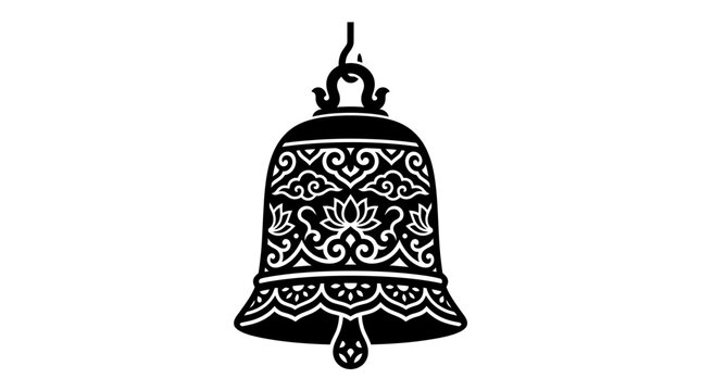 Decorative Metal Bell with Ornate Patterns.