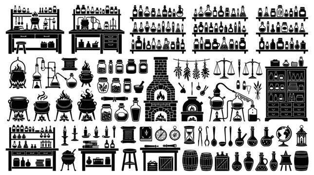 Various laboratory equipment and tools.