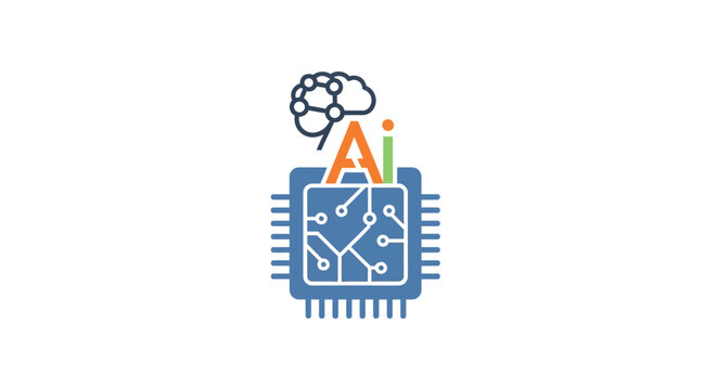 Artificial intelligence graphic representing the concept of technology and computer engineering