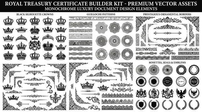 Royal Treasury Certificate Builder Kit Elements.