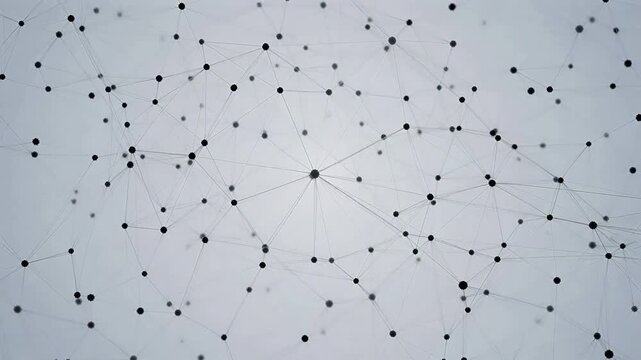 Abstract network of connected dots