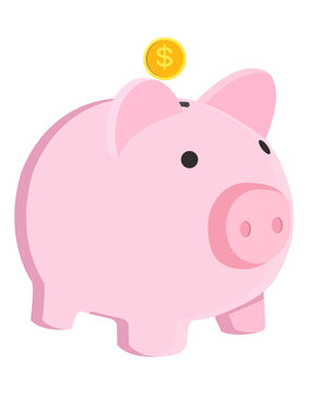 Piggy bank vector asset