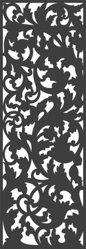 Traditional Indonesian Javanese wood carving ornament pattern silhouette vector isolated on white background