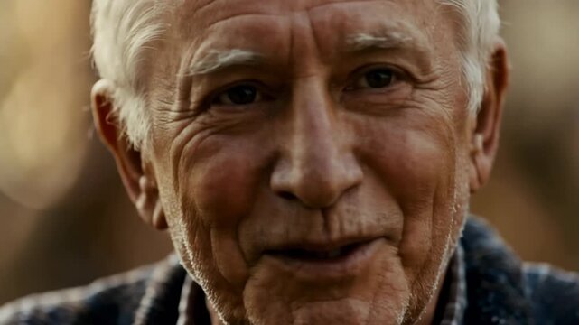 A detailed close-up of an elderly man's face, showing wisdom and life experience through his expressive wrinkles.
