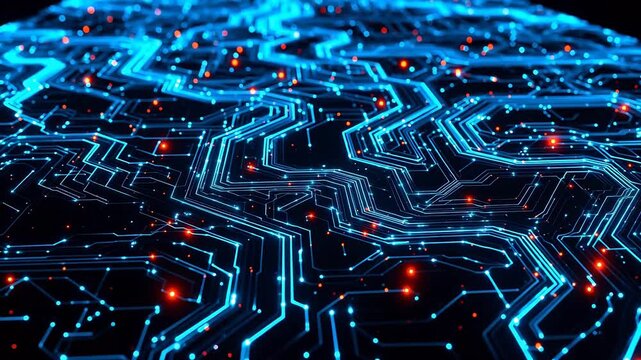 Abstract digital circuit pattern