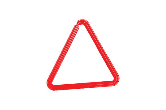 Triangle brush stroke grunge outline icon textured geometric symbol