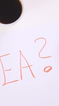 IDEA word on white paper