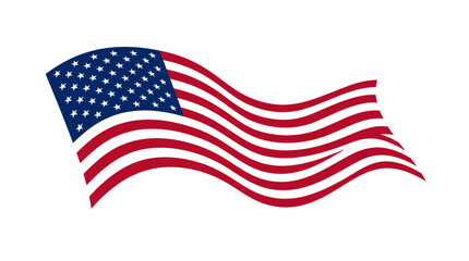 Obraz premium 4th July, Independence day of America. American flag, USA flag, waving flag, patriotic symbol, national emblem Vector