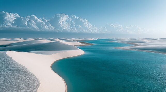 Breathtaking View of Len&ccedil;&oacute;is Maranhenses National Park in Brazil