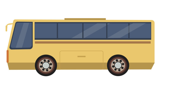 Yellow bus vector asset