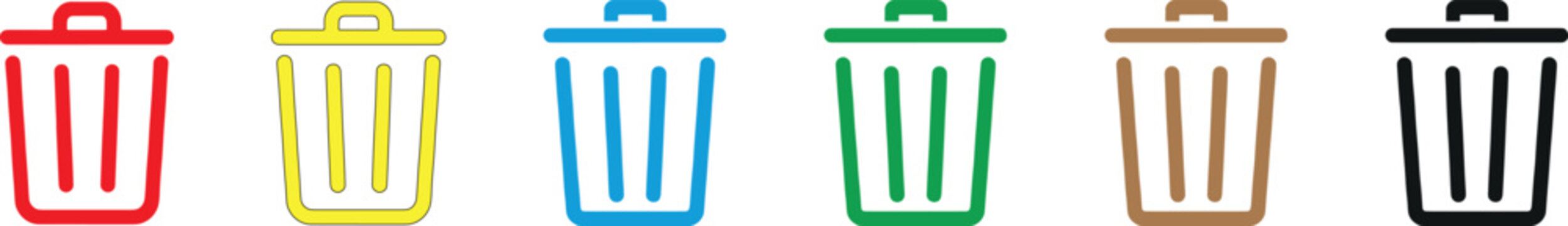 Trash can icon symbol illustration on white background for delete and recycle bin concepts premium design concept