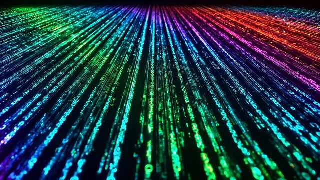 Colorful digital data streams