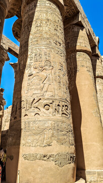 Famous Karnak Temple Complex, commonly known as Karnak near Luxor, Egypt.