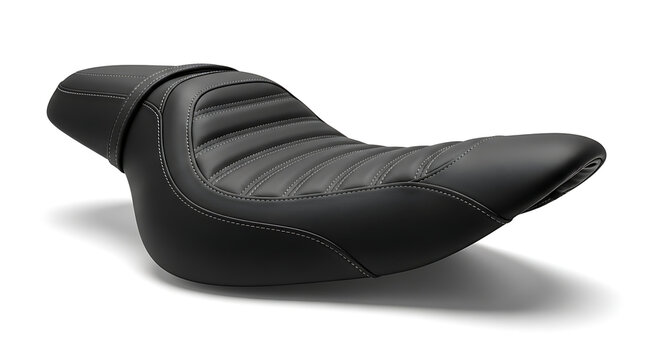 Black vintage leather car seat detail