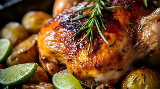 roasted duck with rosemary