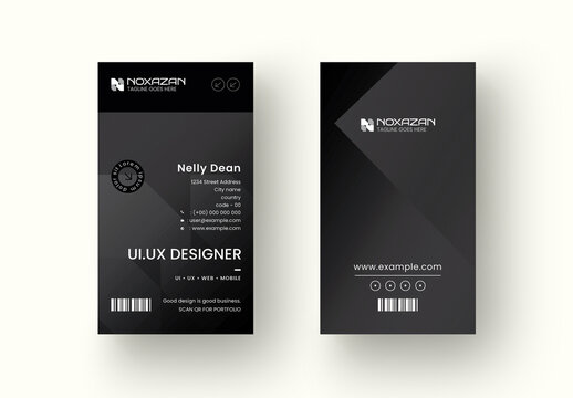 Dark Business Card Template