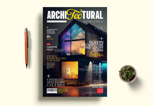 Modern Magazine Cover Template