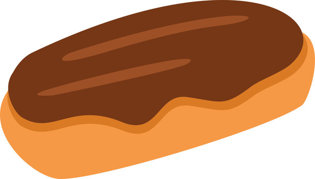 illustration of a chocolate eclair pastry dessert