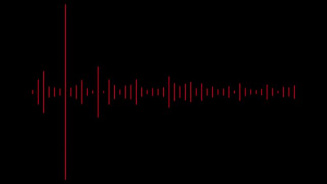 wave audio pulse for audio graph.Monochrome volume audio lines, Abstract music wave, radio signal frequency and digital voice visualisation. 4K Video motion graphic animationwave audio pulse for audio